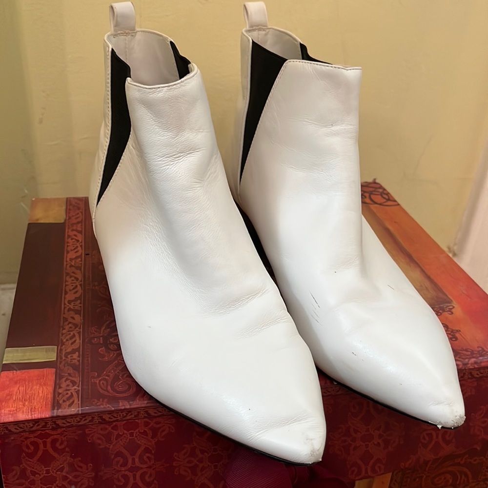 Nine West, white boots. Size 8.5